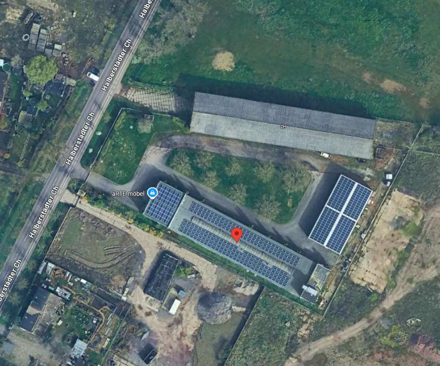 Satellitenansicht Halberstädter Chaussee
